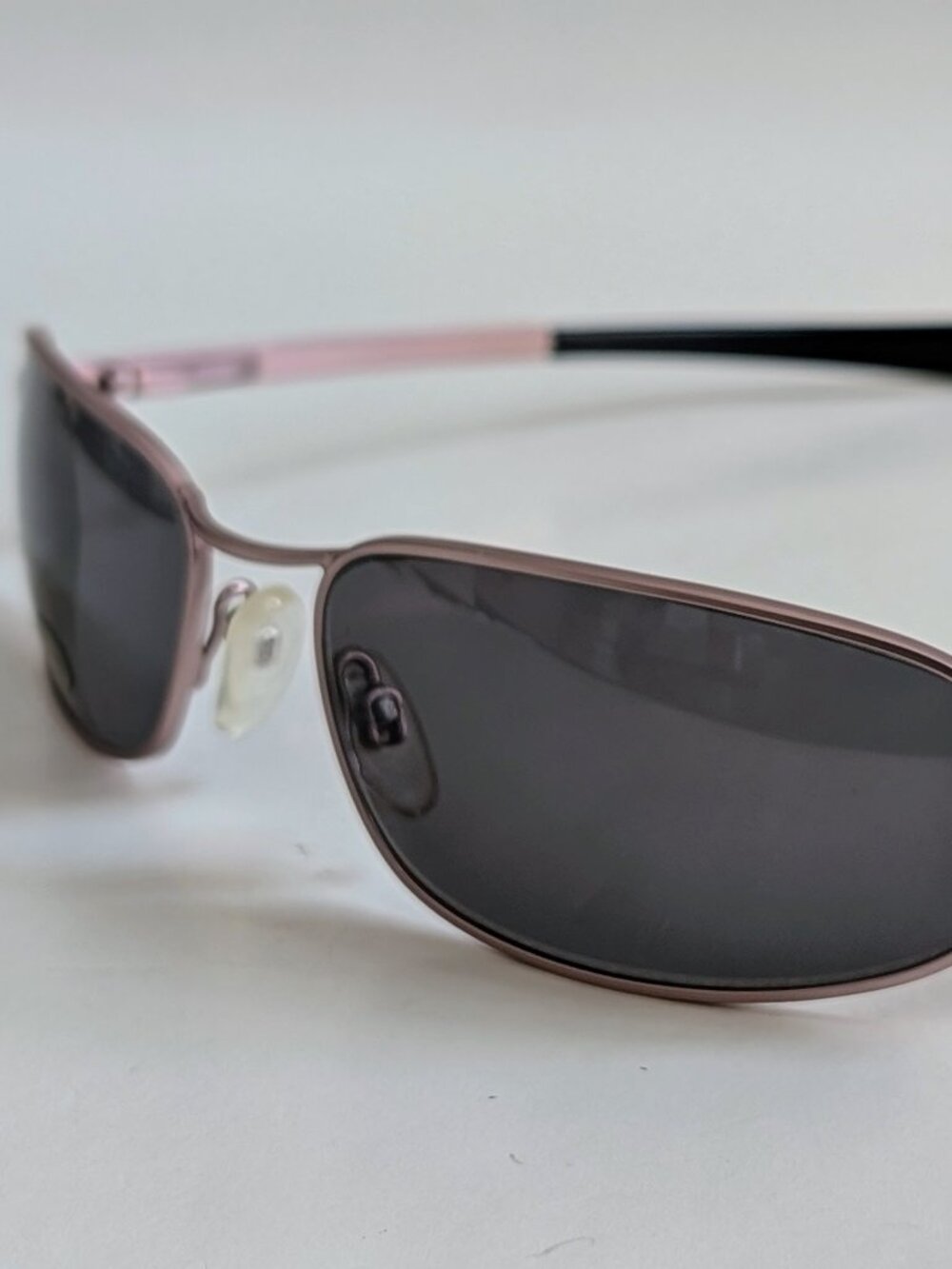 NWT Vintage 90's Large Rectangle Metal Designer Sport Sunglasses (M. Pink) - Picture 3 of 5